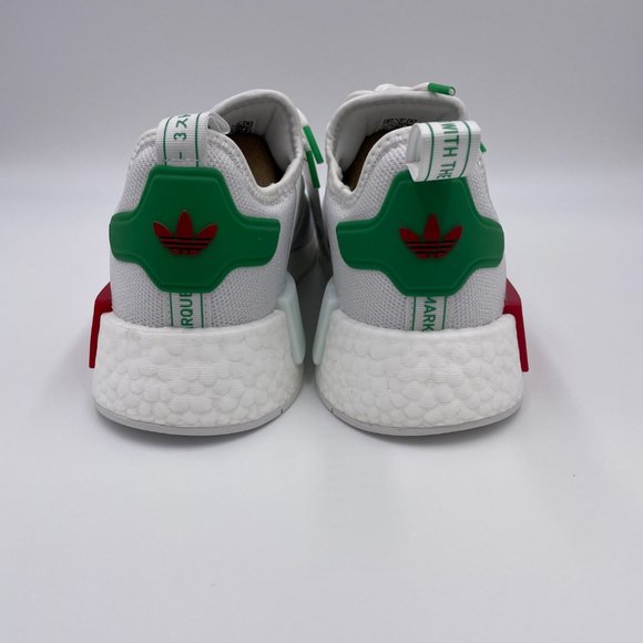 adidas NMD R1 White / Green Womens Shoes - Picture 4 of 8